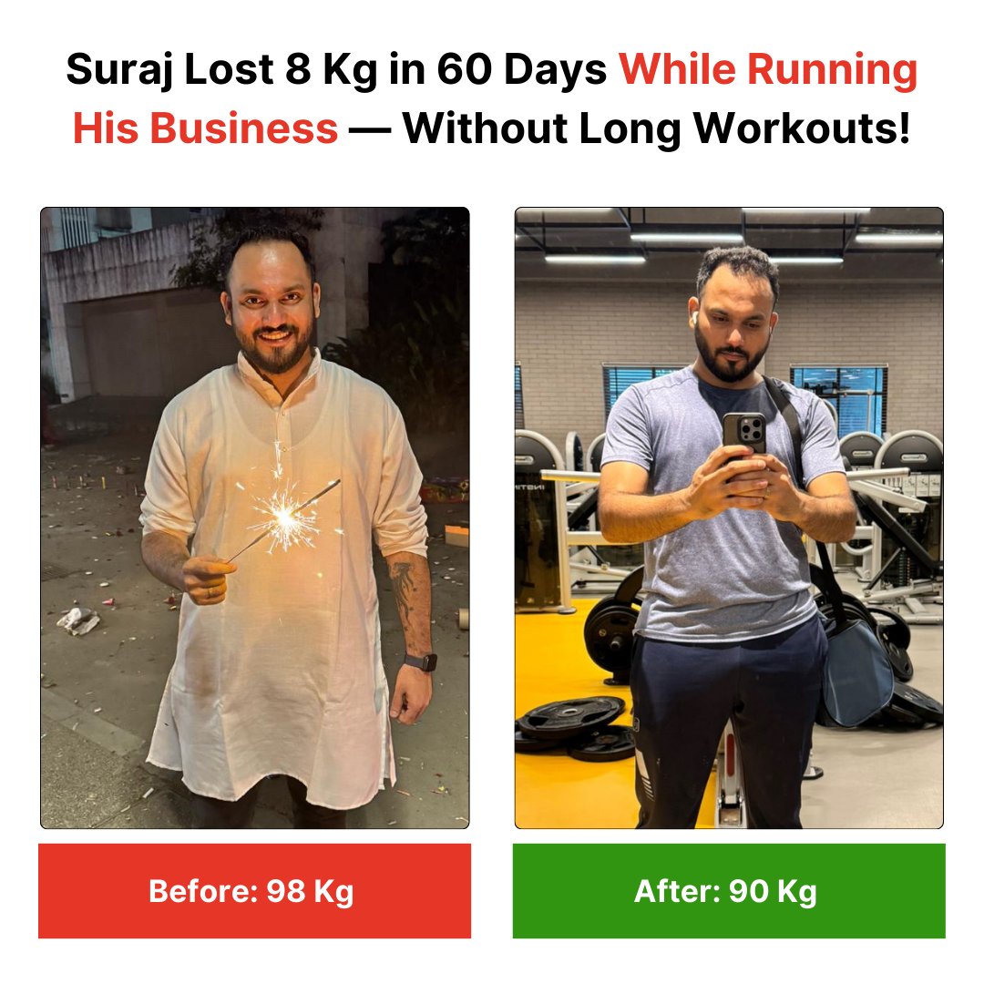 Suraj transformation — lost 8kg in 60 days